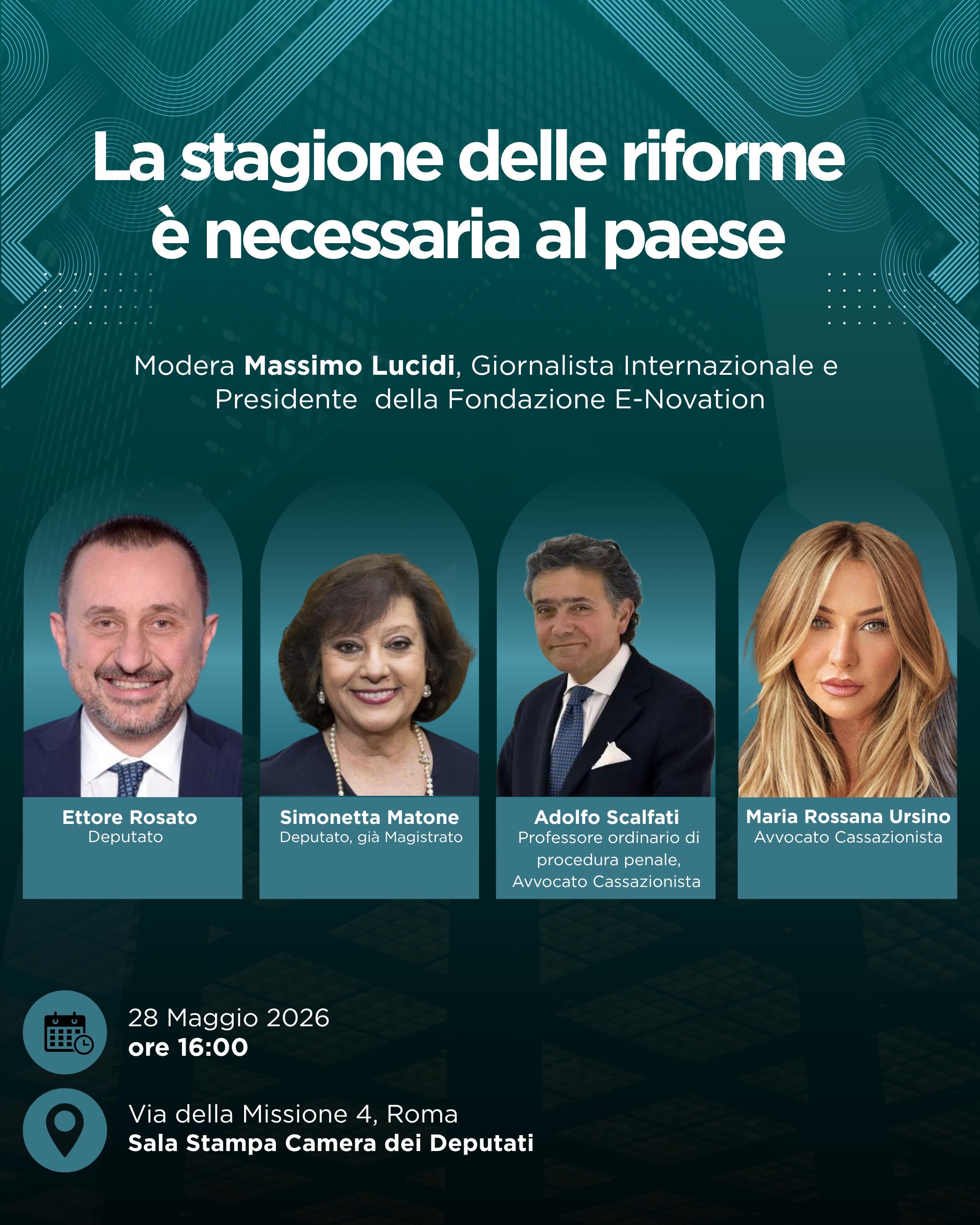 Avv. Maria Rossana Ursino - La stagione delle Riforme è necessaria al Paese